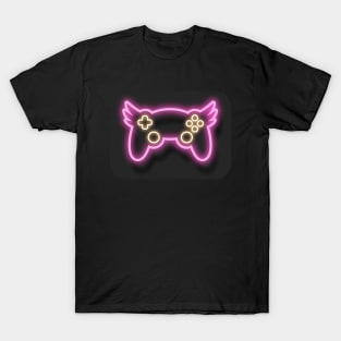 Neon Pink Winged Controller T-Shirt